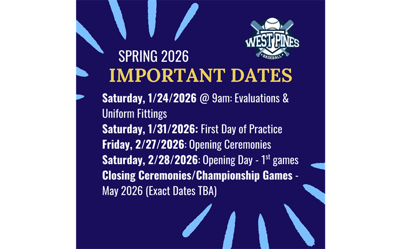 MARK YOUR CALENDARS!